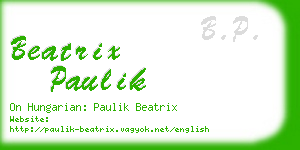 beatrix paulik business card